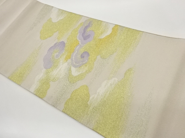 JAPANESE FUKURO OBI / WOVEN ABSTRACT CLOUD